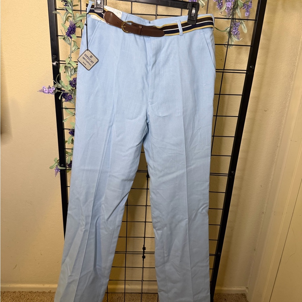 Givenchy Light Blue Men's Dress Pants with Belt